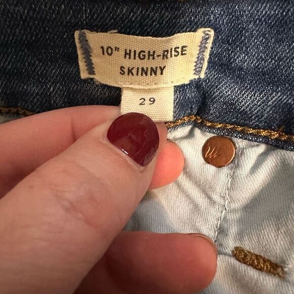 Madewell 10” High Rise Skinny size 29 - Picture 8 of 8